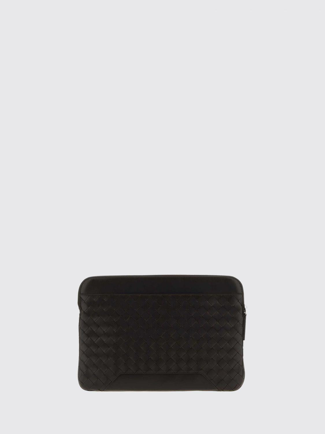 Bottega Veneta Brown Leather Woven Clutch Bag