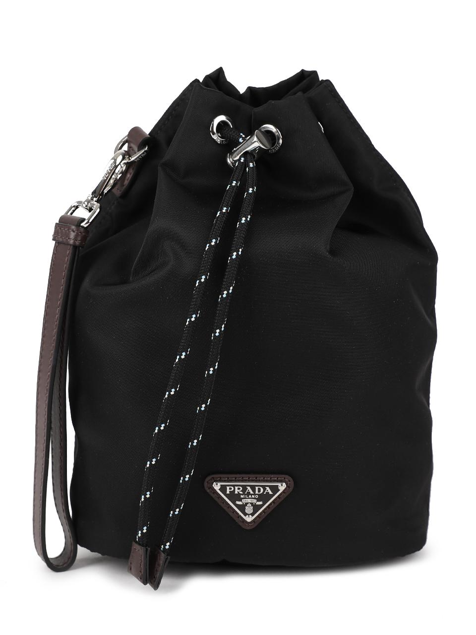PRADA Re-Nylon Drawstring Pouch Black 2NE067 2HE1 F0002