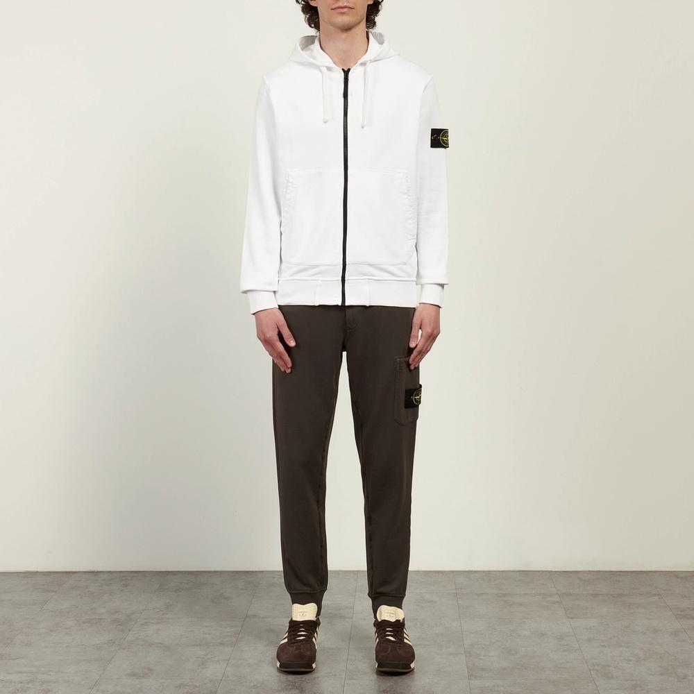 STONE ISLAND Organic Cotton Fleece Men's Jogger Pants