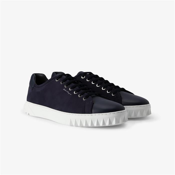 Ferragamo CUBE Men’s Low-Top Leather Sneakers
