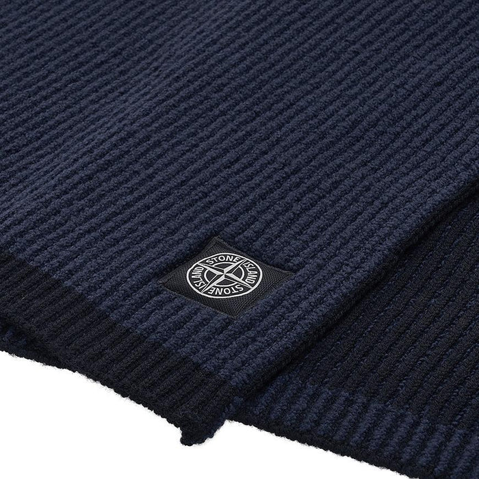 STONE ISLAND RWS Wool Ribbed Scarf Black Men’s