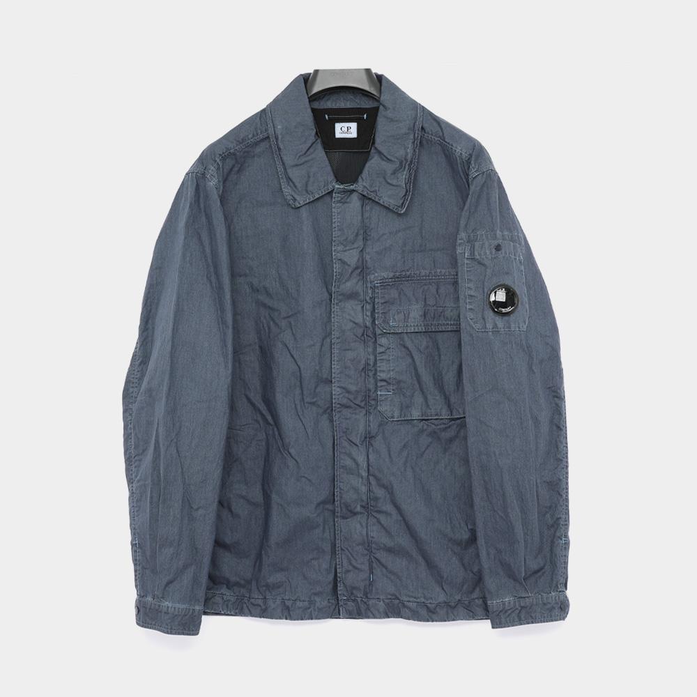 CP Company Lens Badge 50 Fili Waxed Zip Overshirt Jacket 20CMOS160A 110543D 889