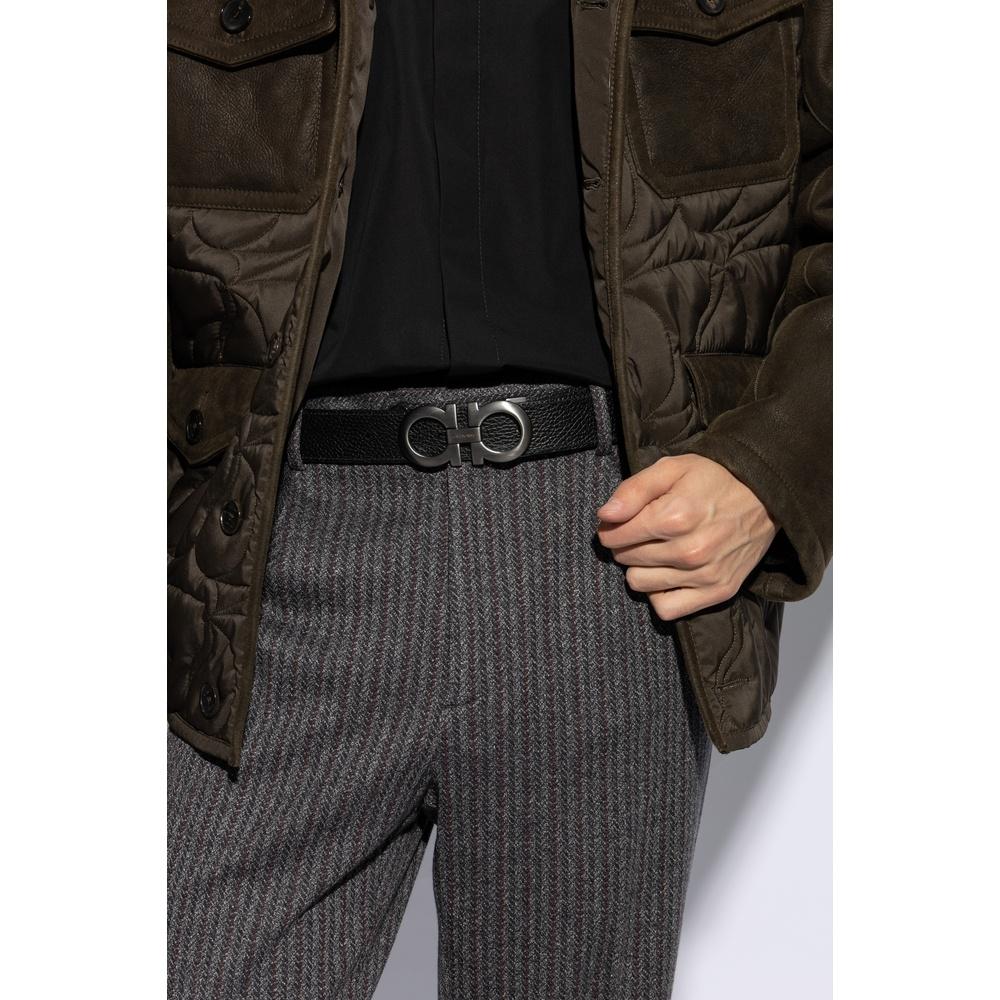 Ferragamo Gancini Reversible Leather Belt for Men