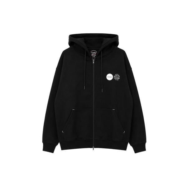 SONGZIO x Anti Social Social Club Logo Print Metallic Accent Hoodie MI2TS751 BK
