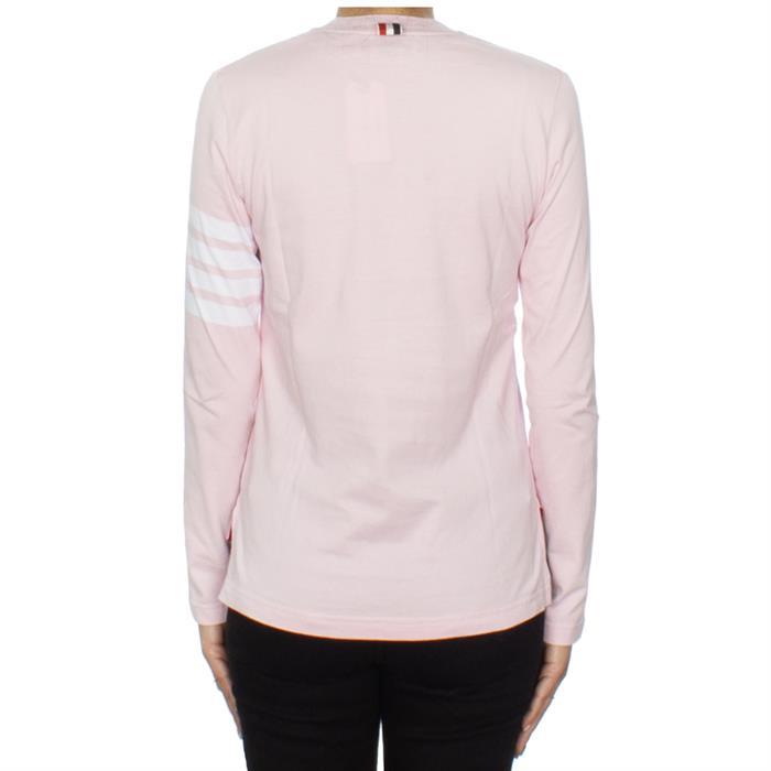 THOM BROWNE Women’s Long Sleeve T-Shirt Navy Cotton