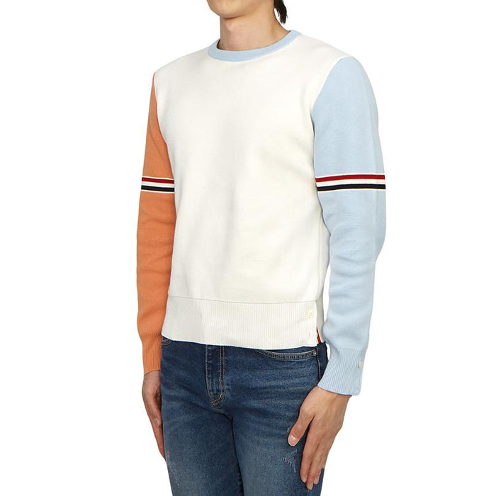 THOM BROWNE Men’s Wool Crewneck Sweater Gray
