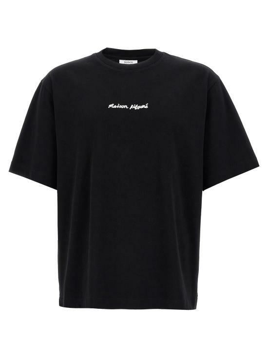 Maison Kitsune Handwriting Logo Oversized T-Shirt White Cott OM00122 KJ0119 P199