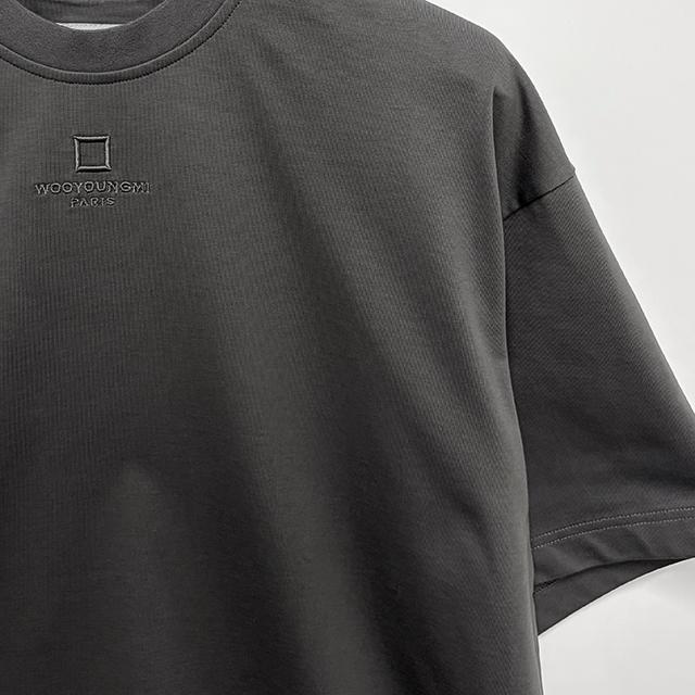 WOOYOUNGMI Embroidered Logo Cotton Oversized Short Sleeve T-Shirt W261TS10 732G