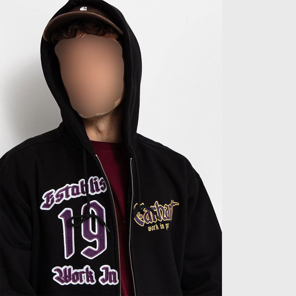 CARHARTT WIP Men’s Fleece-Lined Dual Zip Hoodie Jacket I035611 89XX
