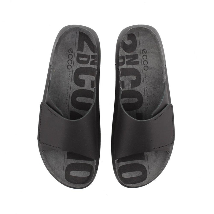 ecco Cosmo Women’s Leather Slide Sandals Black
