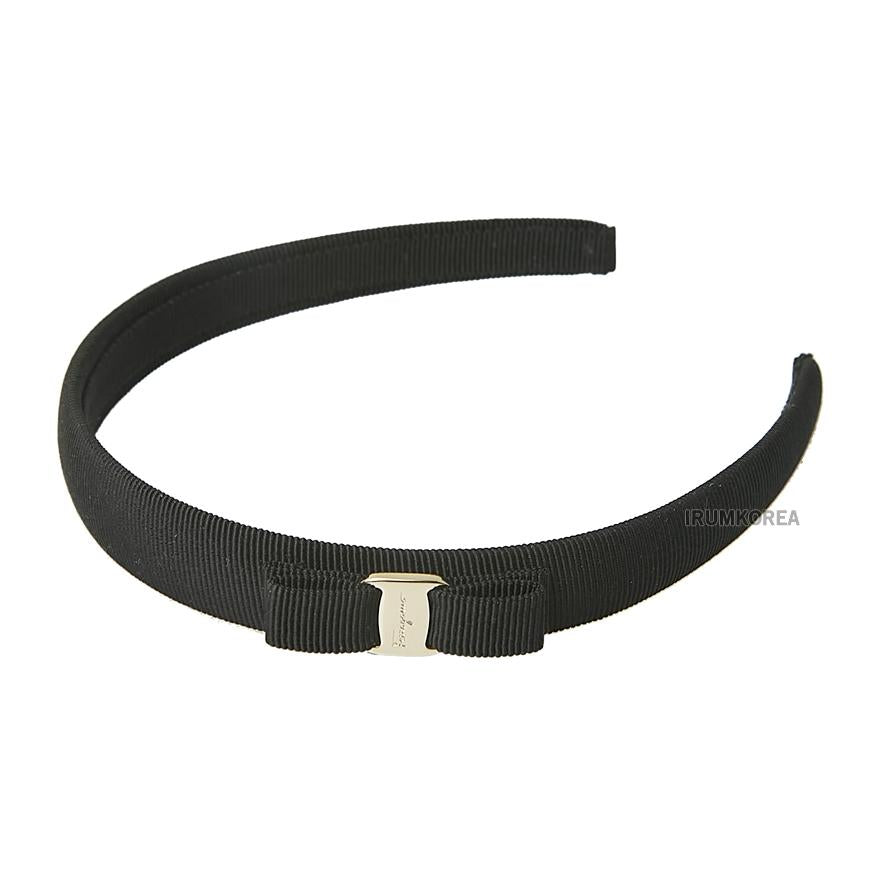 Ferragamo Vara Bow Hairband Black Gold Women’s Hair Accessory