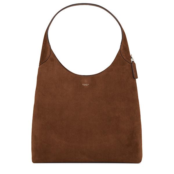 Coach Warm Brown Suede Brooklyn 39 Shoulder Bag CW636 B4WBR