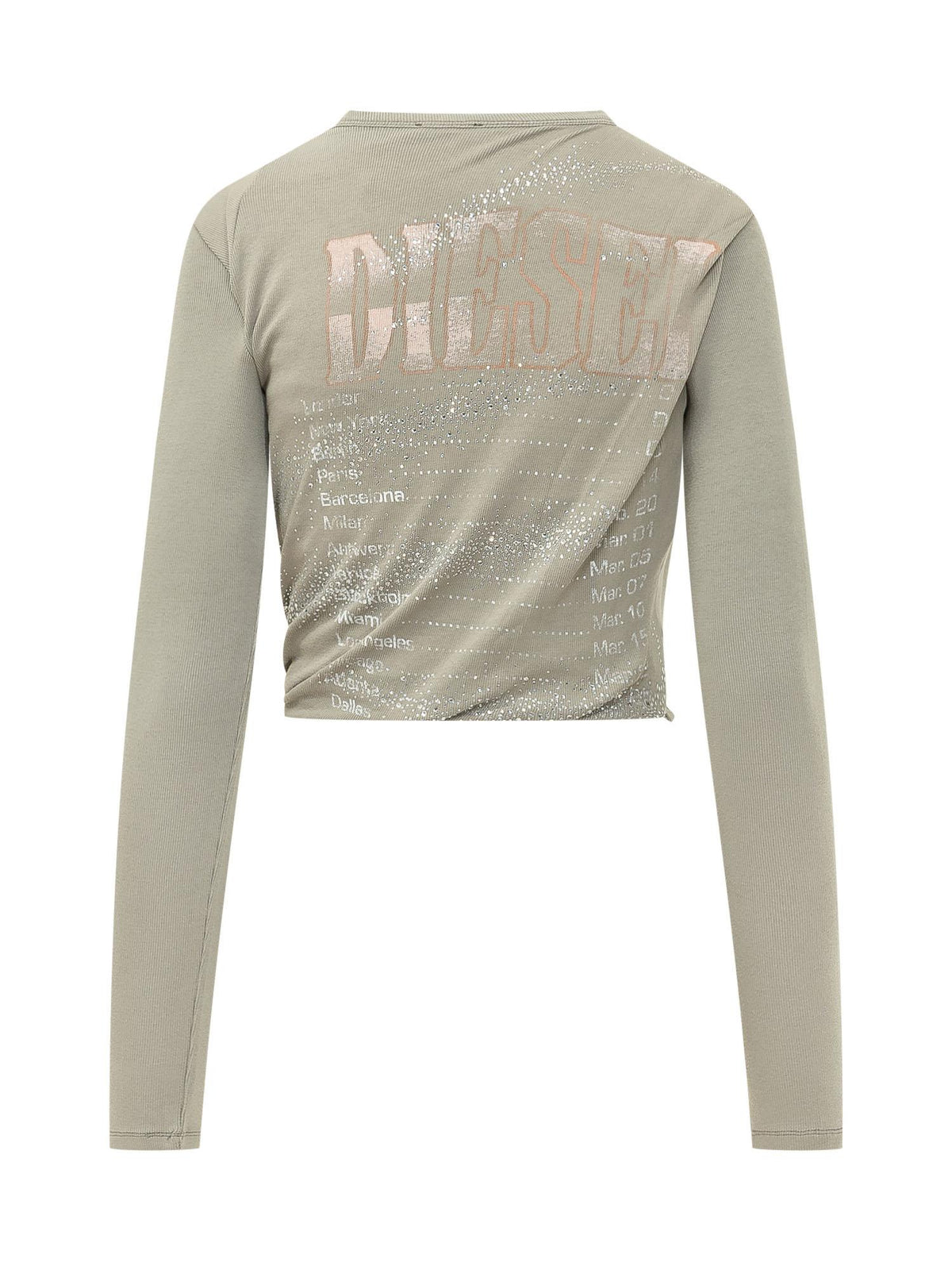 DIESEL Long Sleeve Sweatshirt Black Cotton Womens Top