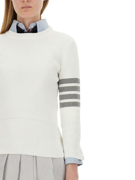 THOM BROWNE Cotton Milano Stitch 4-Bar Turtleneck Sweater
