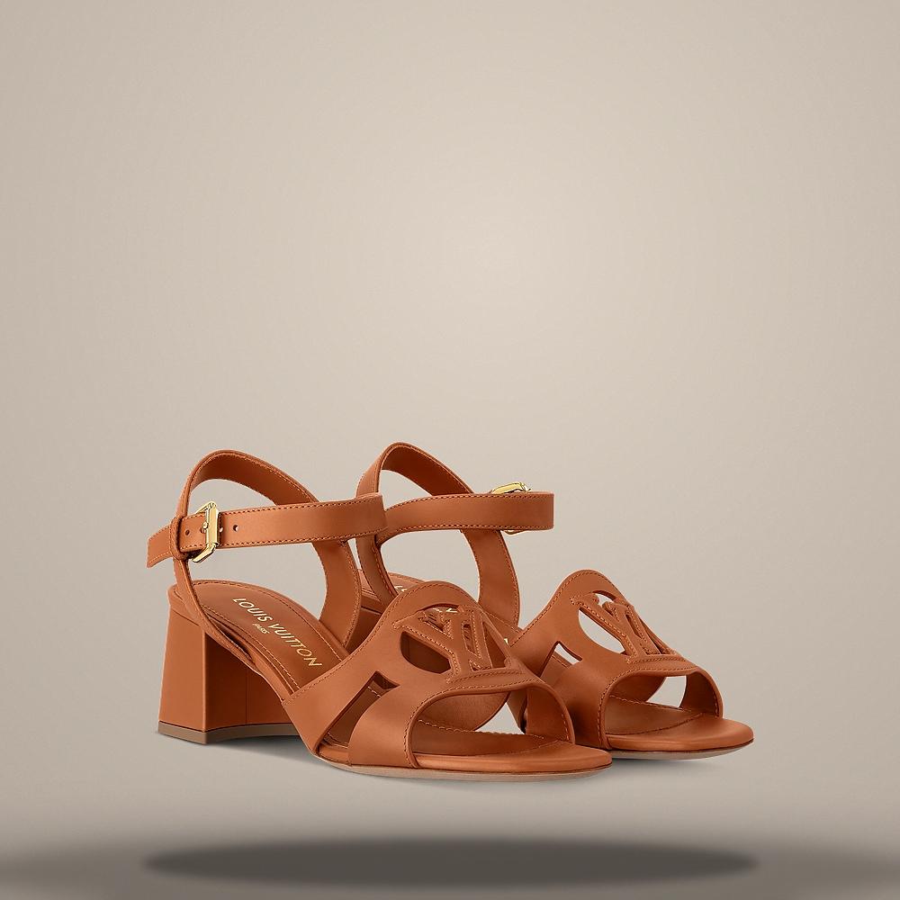 Louis Vuitton Men's Cognac Brown Leather Sandals 1ACIOR