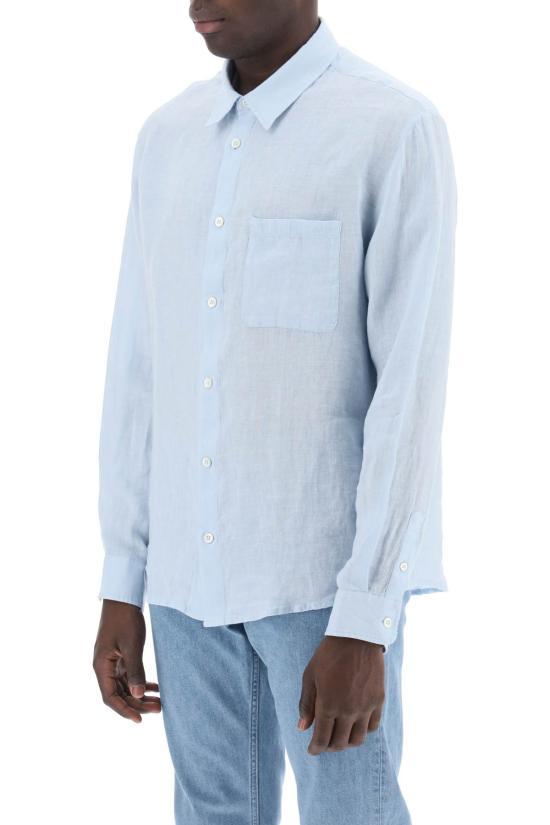 A.P.C. Long Sleeve Shirt for Men LIAEKH12545IAB LIGHT BLUE DOM