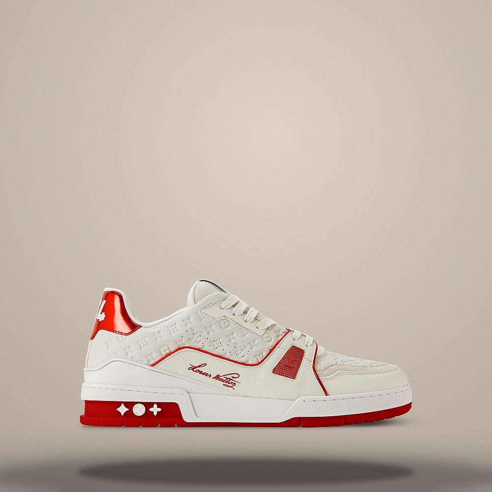 Louis Vuitton LV Trainer Red Low-Top Sneakers 1AKCLD