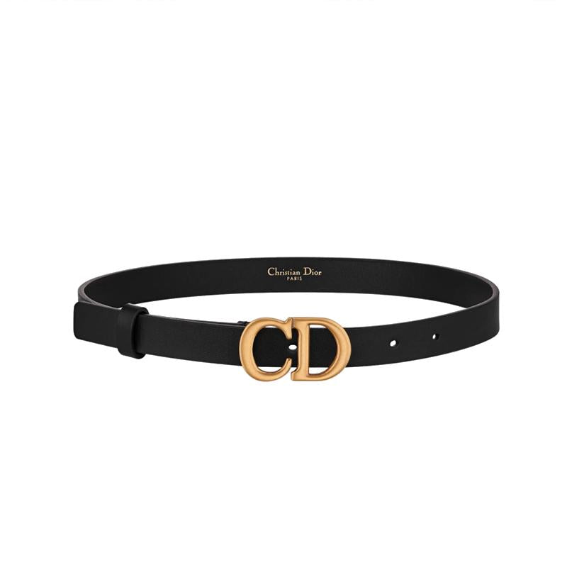 DIOR Saddle 20mm Ultra Smooth Calfskin Leather Belt Black