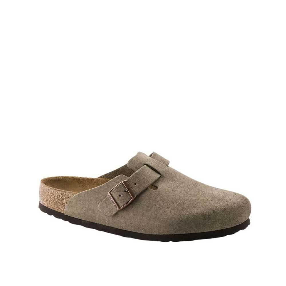 Birkenstock Boston Clog Mule Slippers Men’s Brown Suede
