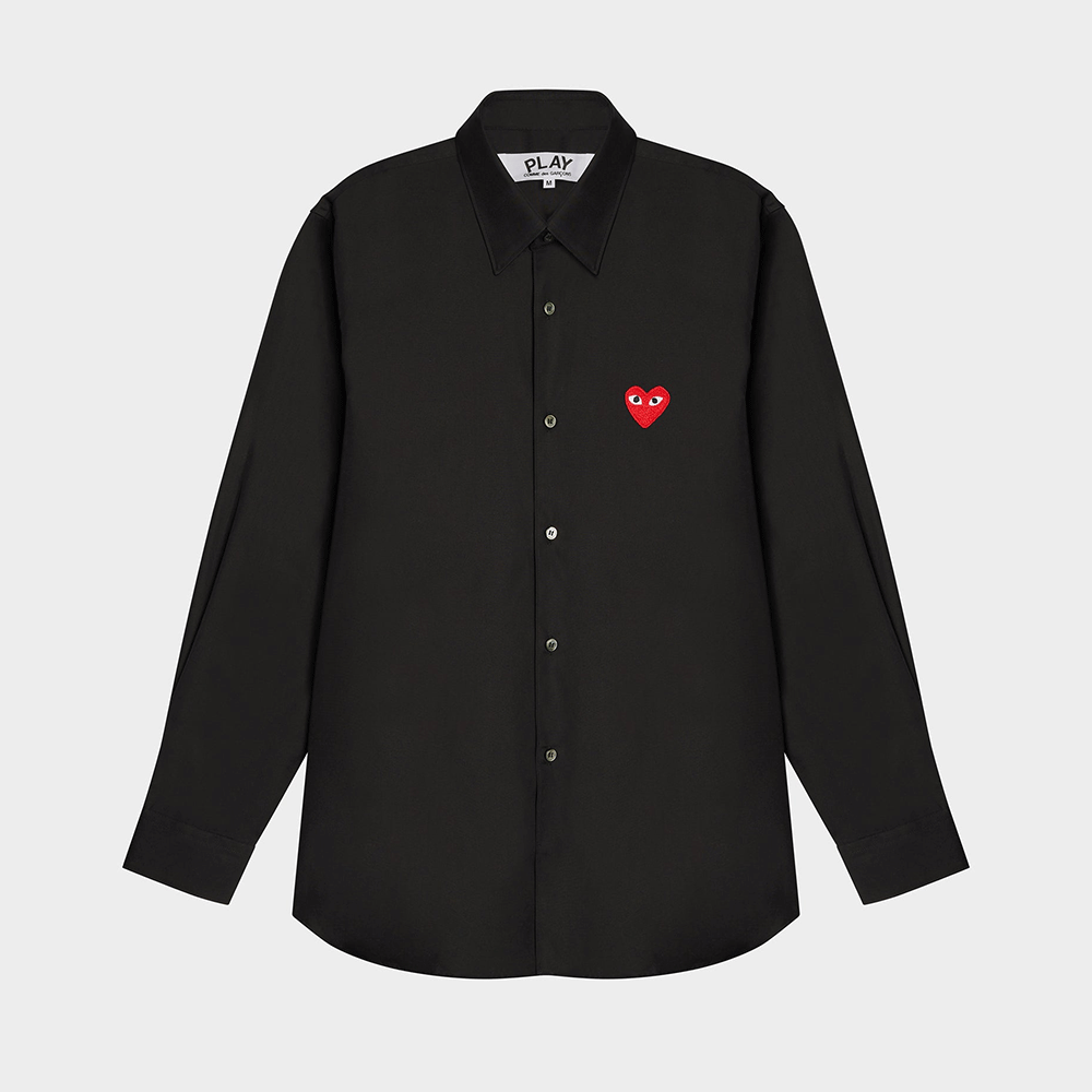 Comme des Garcons Red Heart Patch Men’s Long-Sleeve Shirt AZ B002 051 1