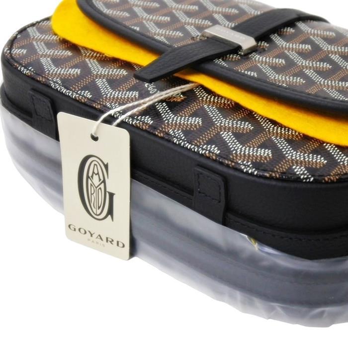 GOYARD Belvedere PM Crossbody Bag Black Leather BELVE3PMLTY01CG01P