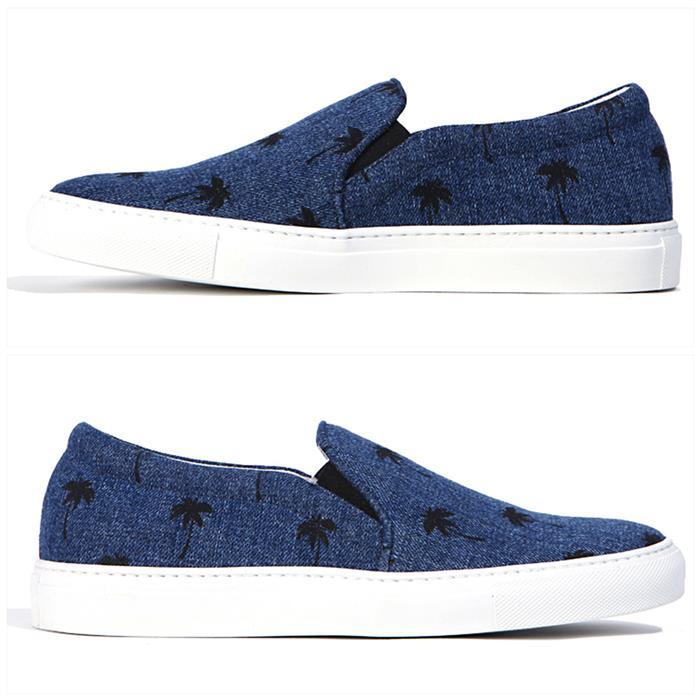 joshua sanders Black Palm Tree Slip-On Low-Top Sneakers