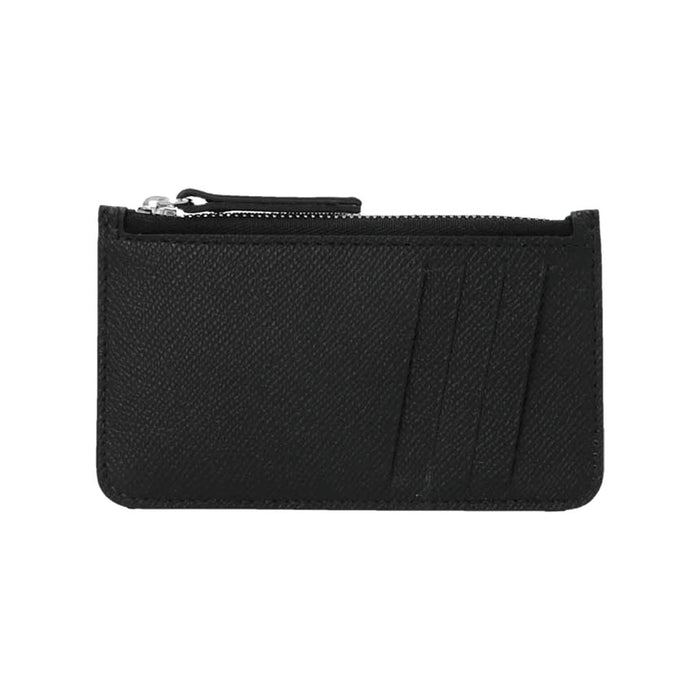 Maison Margiela Stitch Leather Zip Card Holder Black