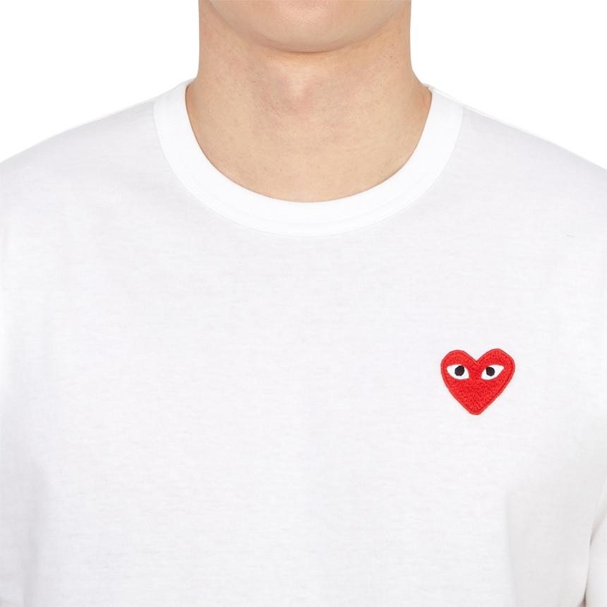 Comme des Garcons Red Heart Patch Unisex Short Sleeve T-Shirt AX T108 051 2