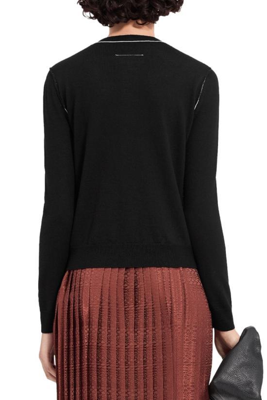 MM6 Black Knit Cardigan