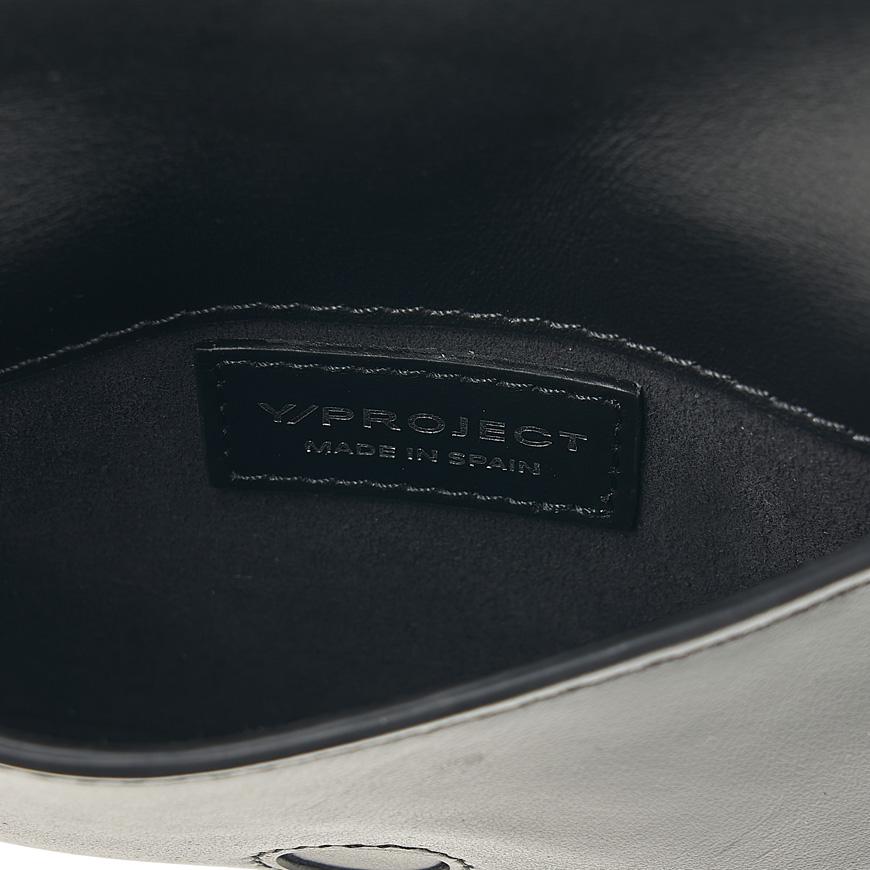 Y PROJECT Y Logo Mini Crossbody Bag Black Silver WBAG16 S24 S27