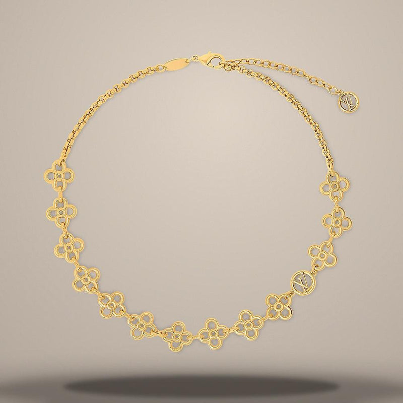 Louis Vuitton LV Charm Choker Necklace Gold-Tone Metal M03929