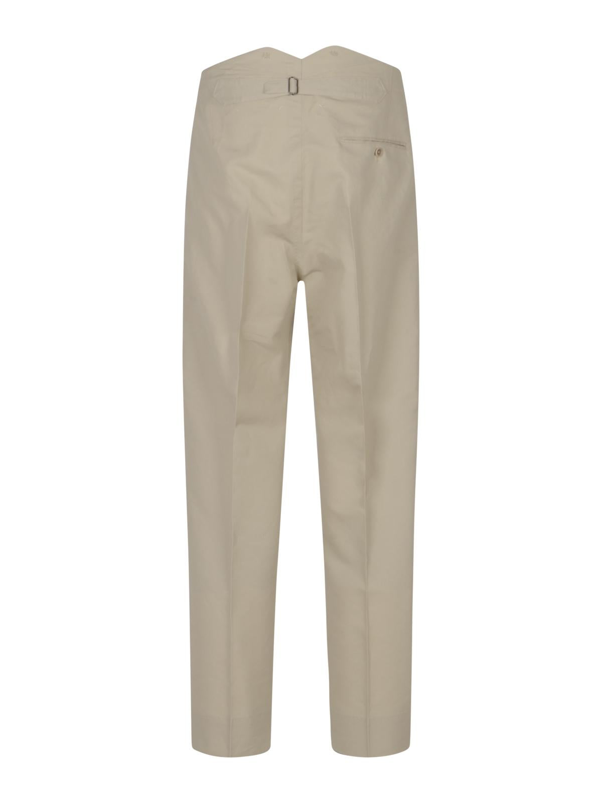 Maison Margiela Black Wool Trousers Men's Suit Pants