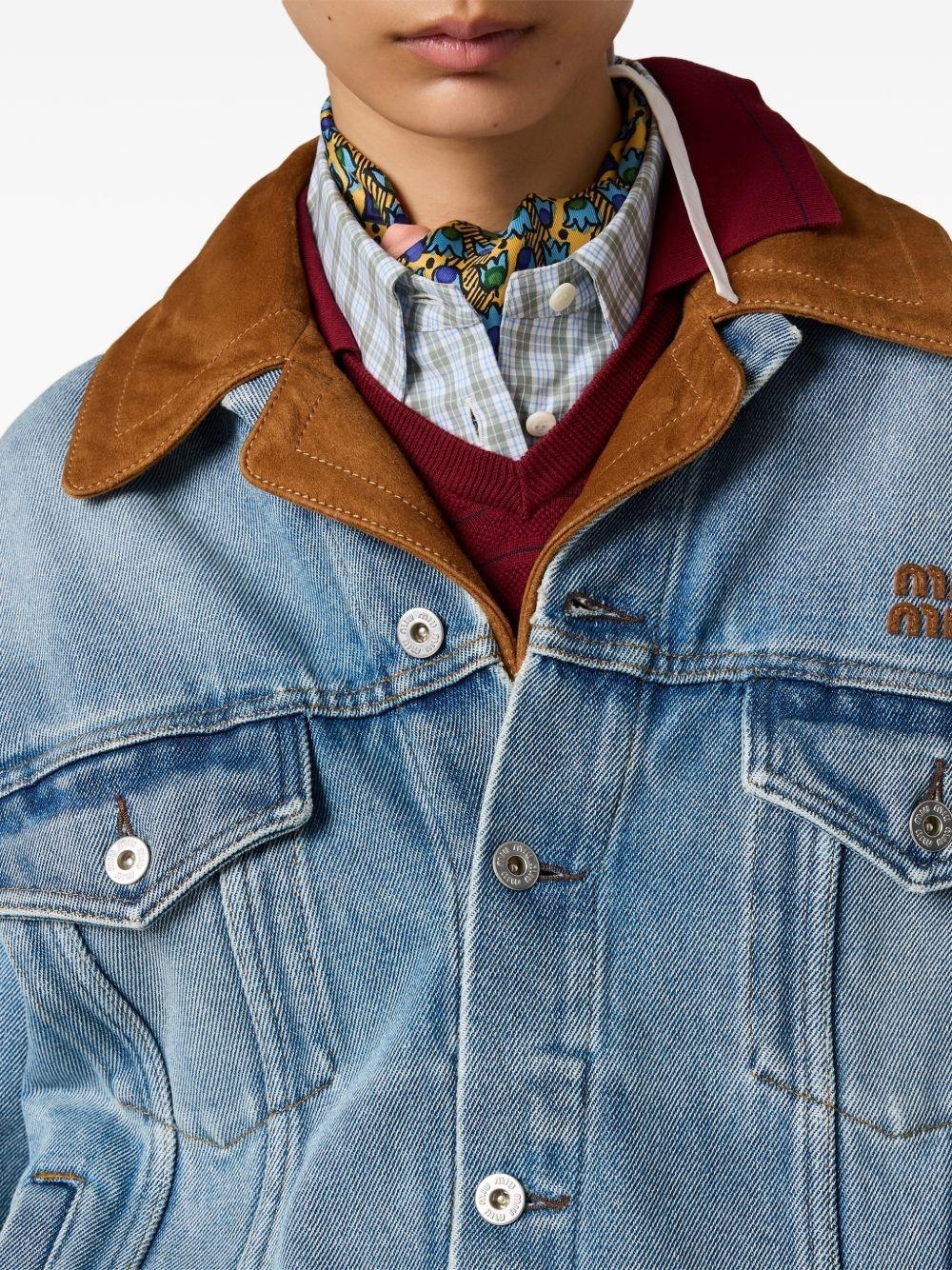 Miu Miu Blue Denim Jacket Women’s Casual Outerwear