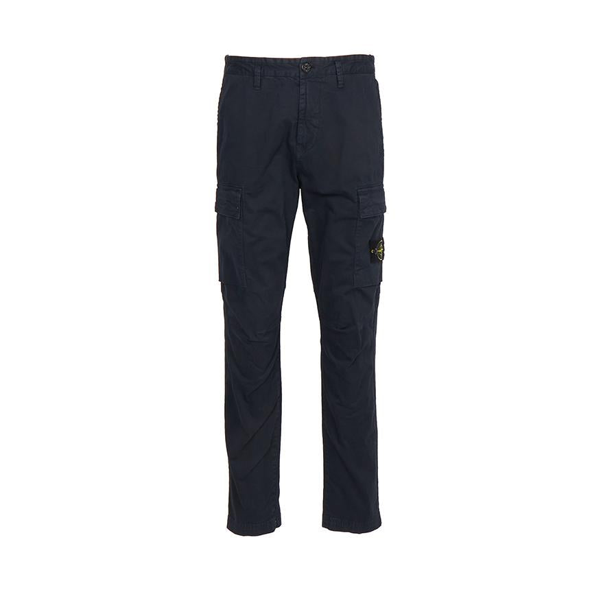 STONE ISLAND Men’s Cargo Pants Cotton Blend Green Classic Trousers