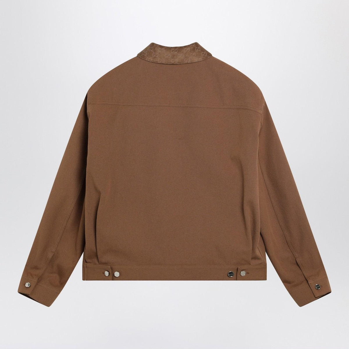 GUCCI Black Leather Zip-Up Jacket