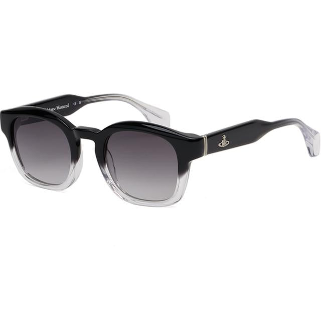 Vivienne Westwood Black Clear Acetate Square Sunglasses VW5025 091