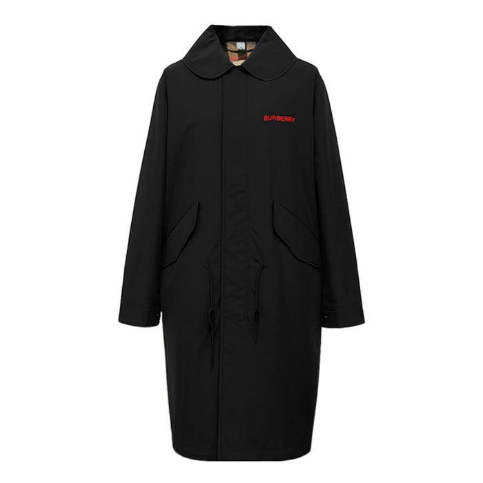 BURBERRY Black VERWOOD Hooded Long Fishtail Coat 8084228