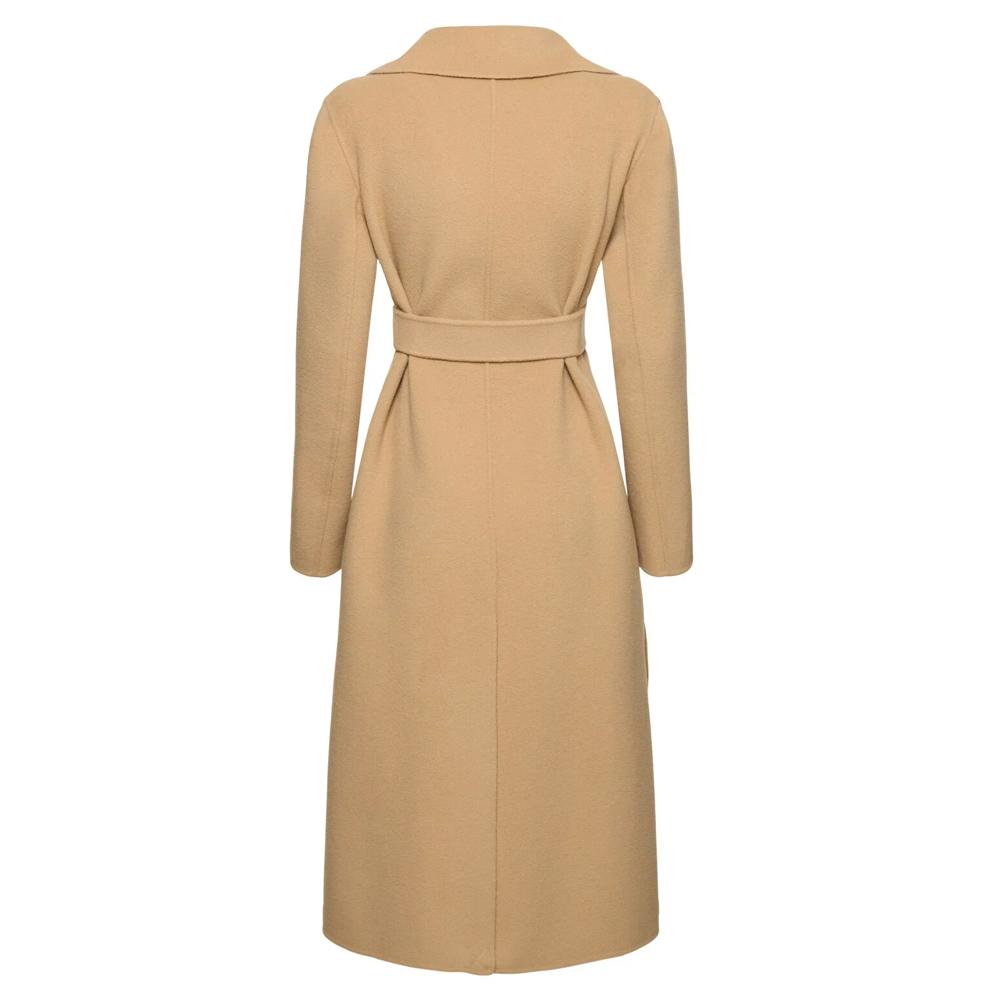Max Mara Belted Wool Coat Beige 2425016041 065
