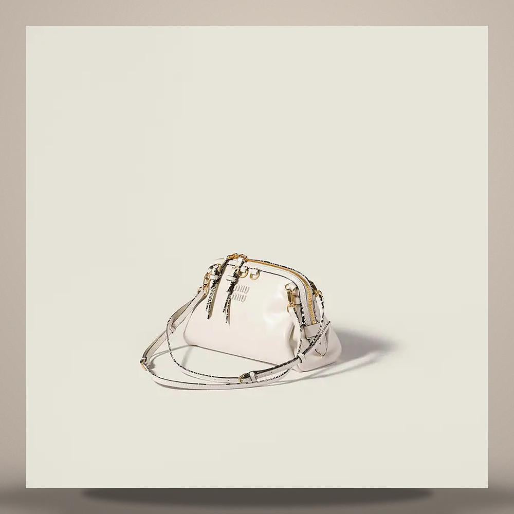 Miu Miu Capra Leather Clutch Bag Pink 5BF131 2IEO F0K74