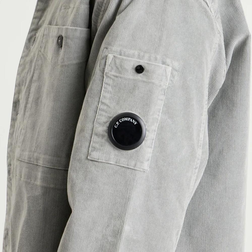 CP Company Corduroy Long Sleeve Shirt for Men Gray
