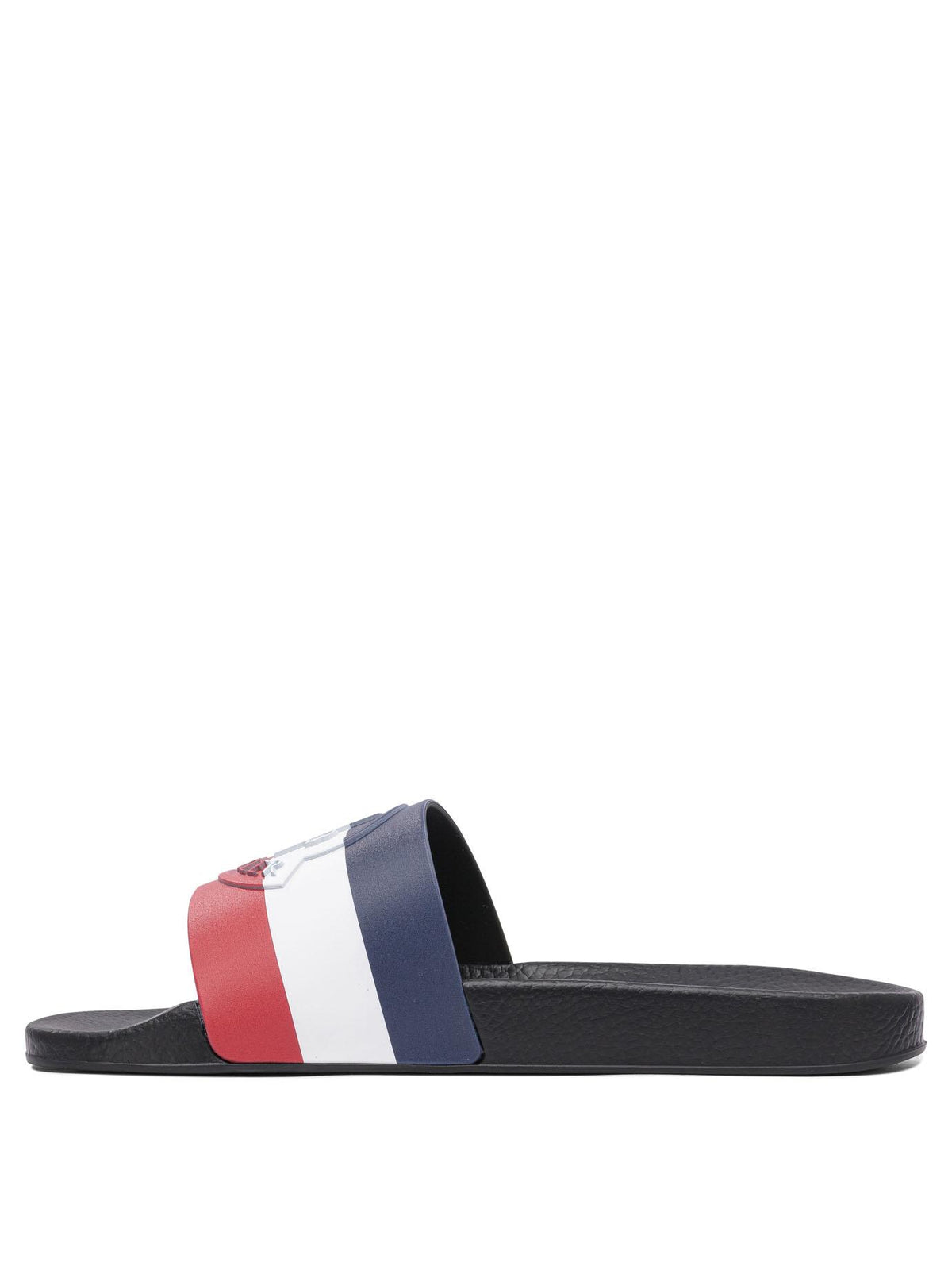 Moncler Black BASILE Slides Sandals for Men