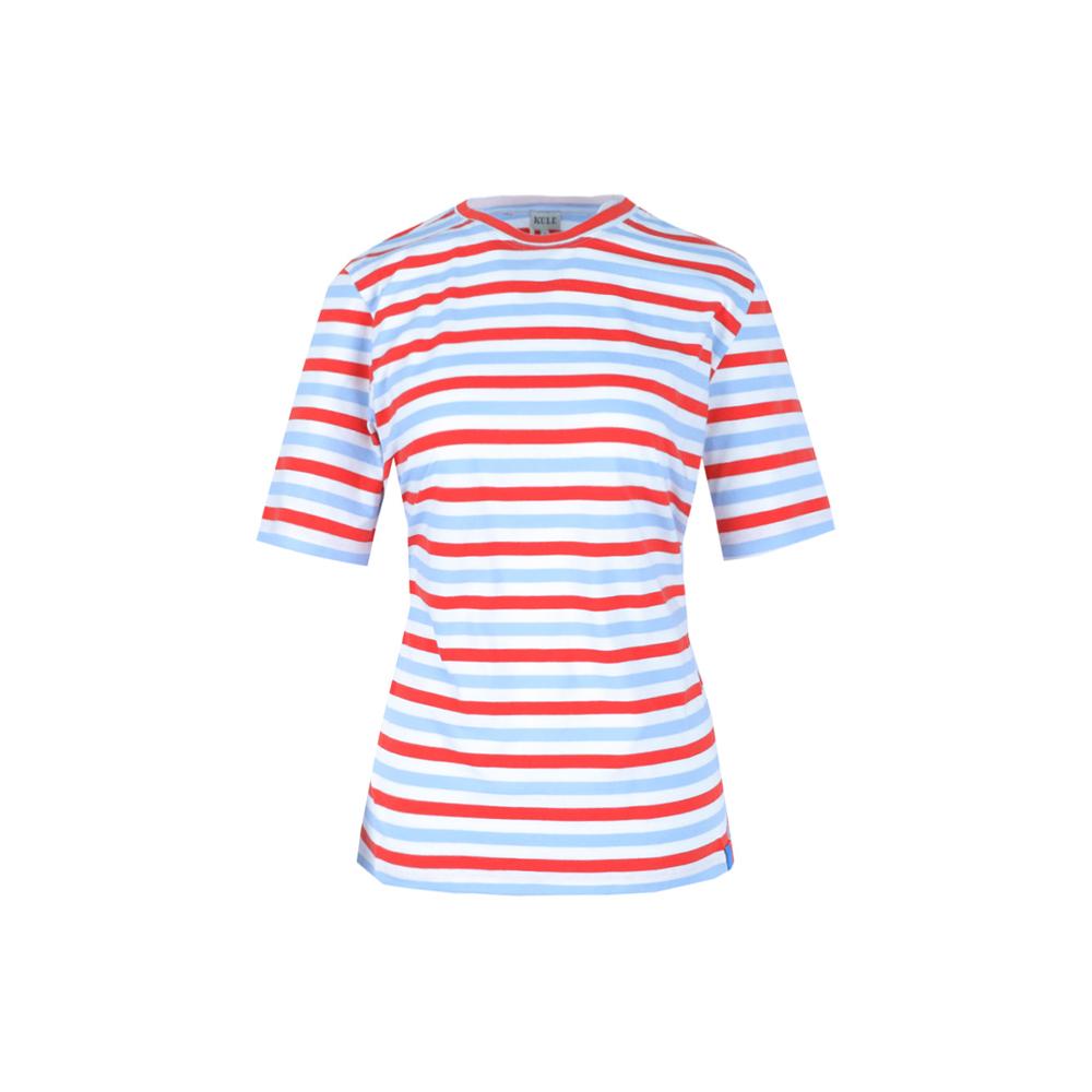 KULE Modern Stripe T-Shirt Multicolor White Sky