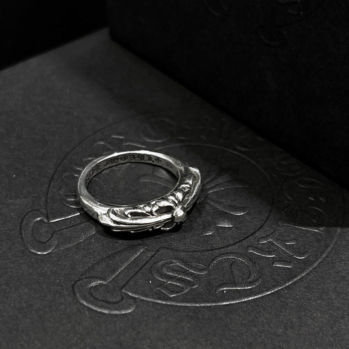 Chrome Hearts Baby Floral Cross Ring Women’s Jewelry