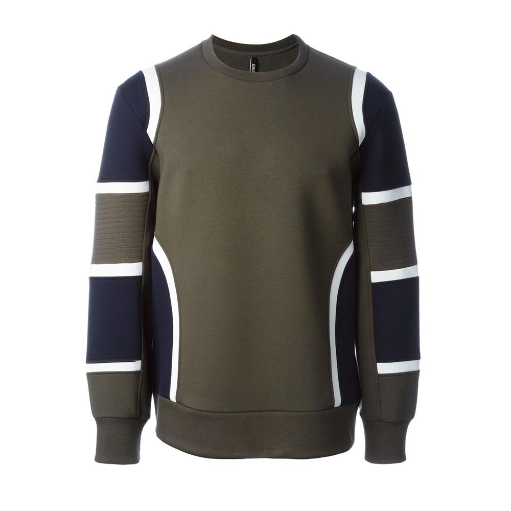 Neil Barrett Colorblock Neoprene Sweatshirt PBJS50V A501C 1472