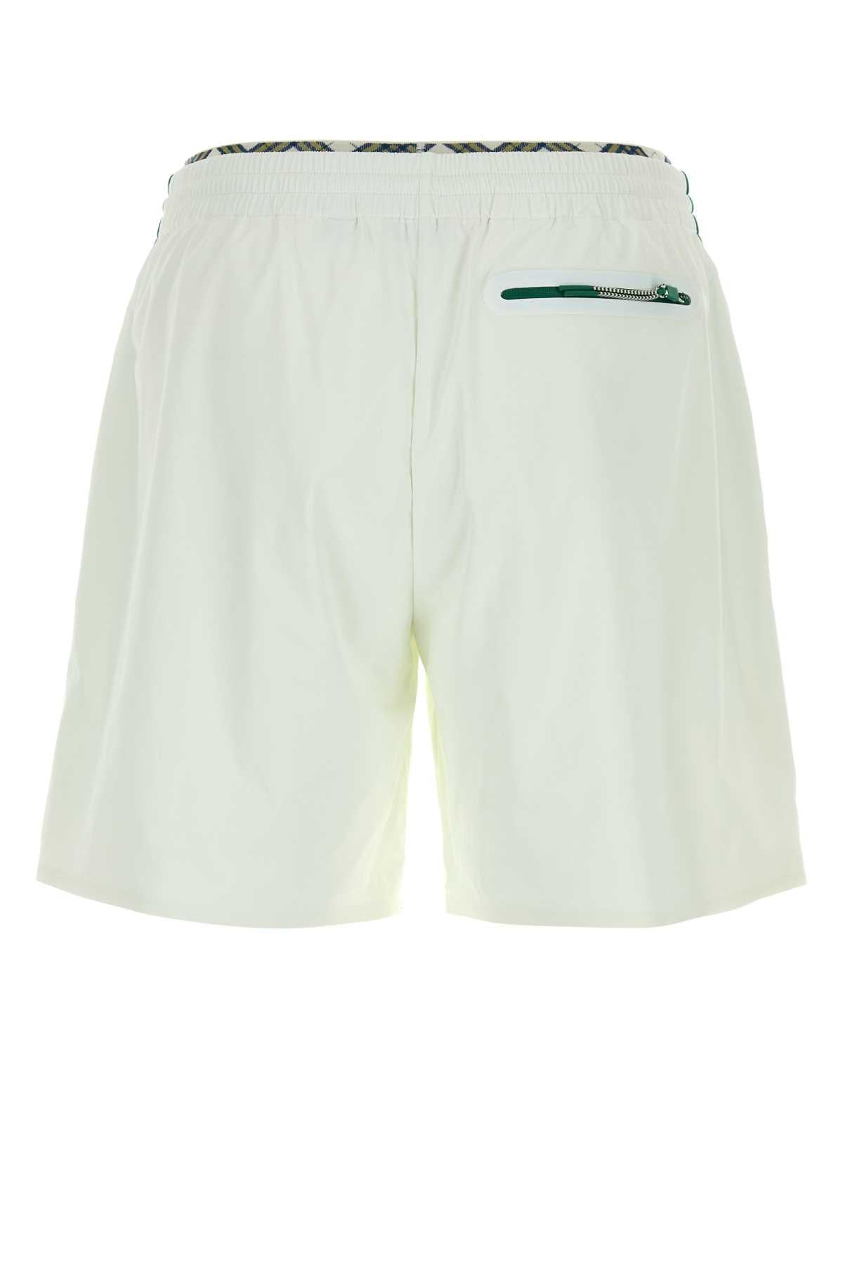 BURBERRY Black Cotton Logo Swim Shorts