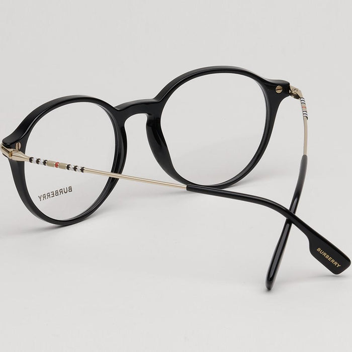 BURBERRY Lightweight Round Black Acetate Eyeglass Frames BE2365 3001