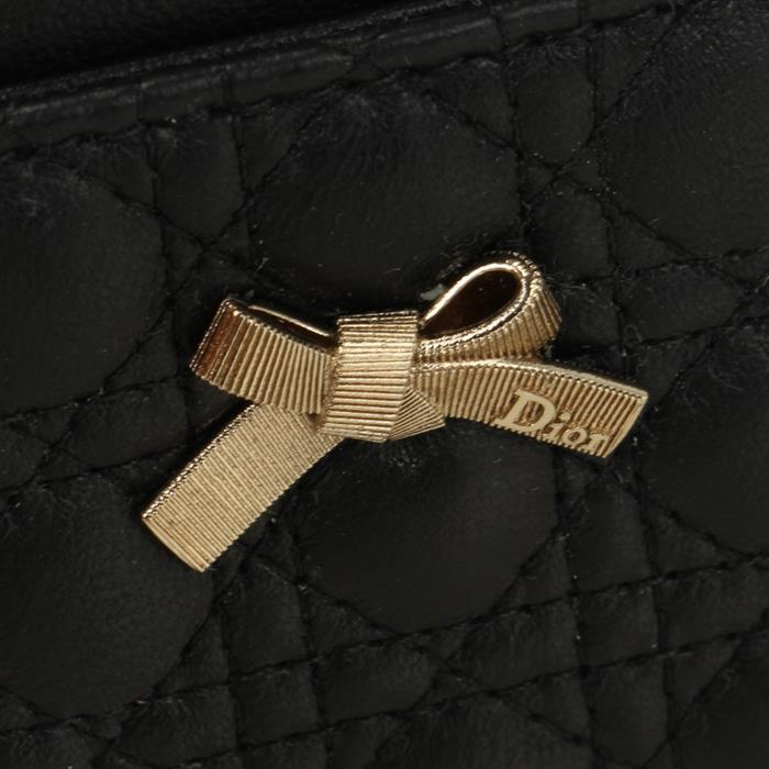 DIOR Baby Bow Freesia Leather Card Holder Wallet