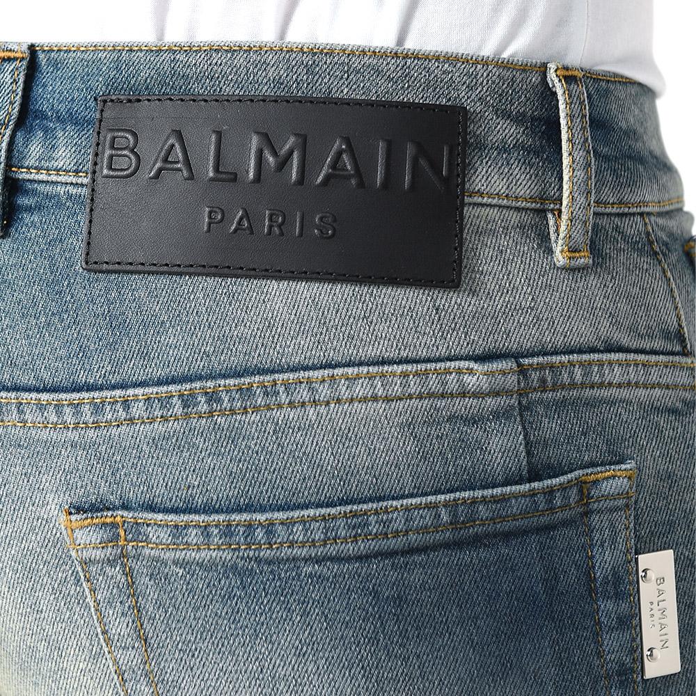 Balmain Slim Fit Blue Denim Jeans for Men