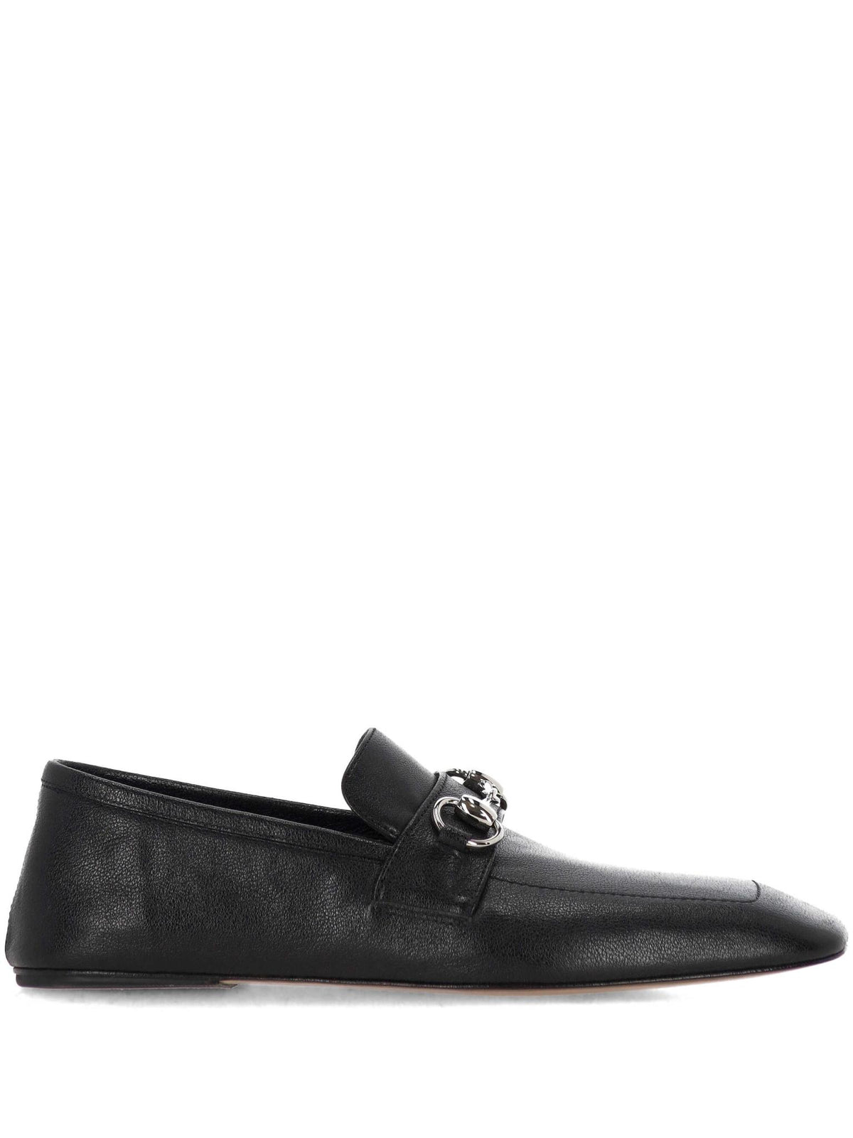 GUCCI Black Leather Loafer Shoes for Women