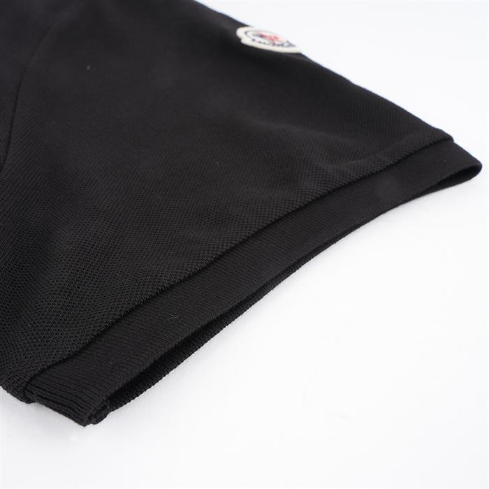 Moncler Logo Patch Polo Shirt Black Men’s Cotton